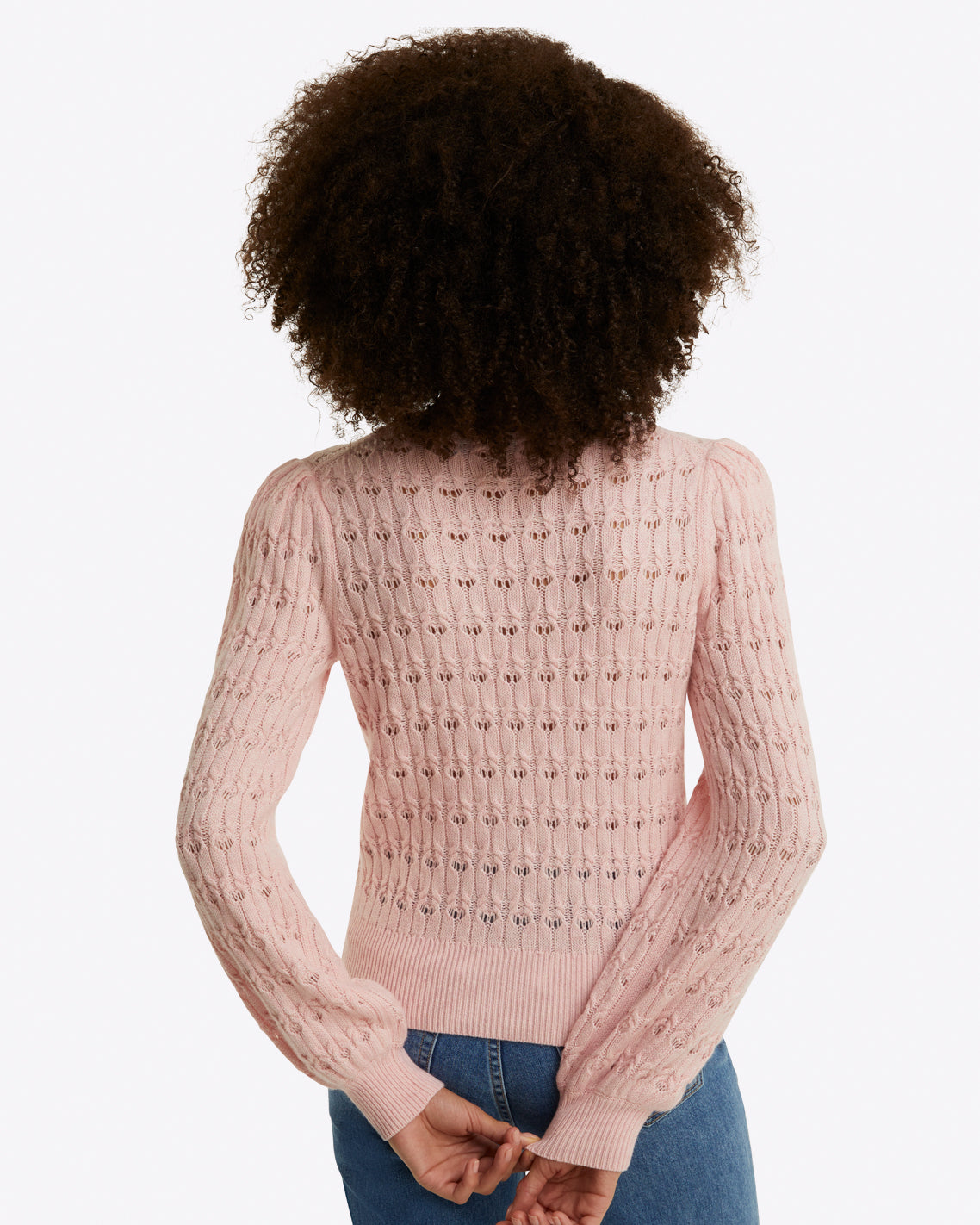 Puff Sleeve Sweater - Orchid Pink