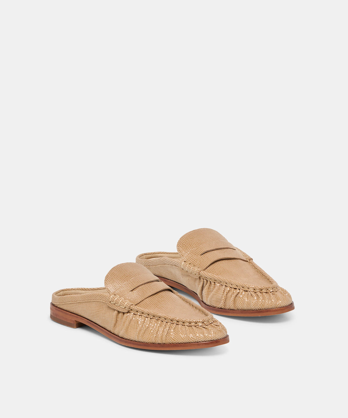 Betzy Loafer Shoe - Latte Embossed Suede