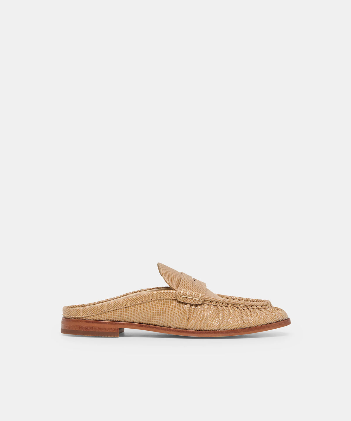 Betzy Loafer Shoe - Latte Embossed Suede