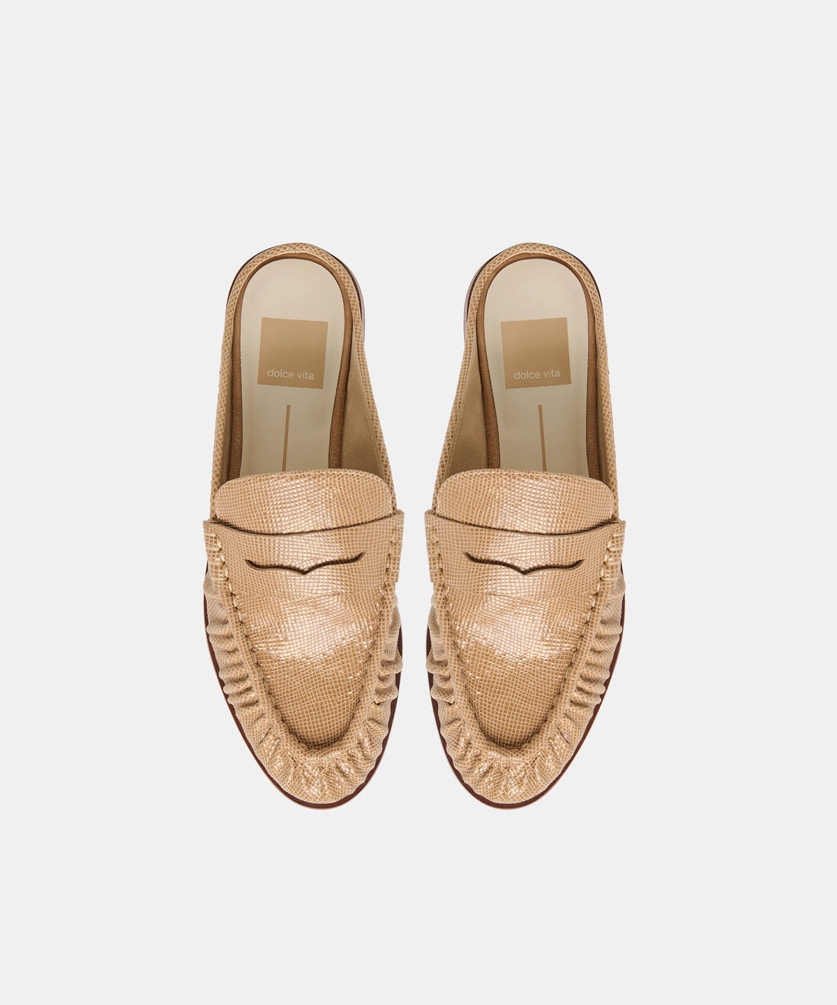 Betzy Loafer Shoe - Latte Embossed Suede