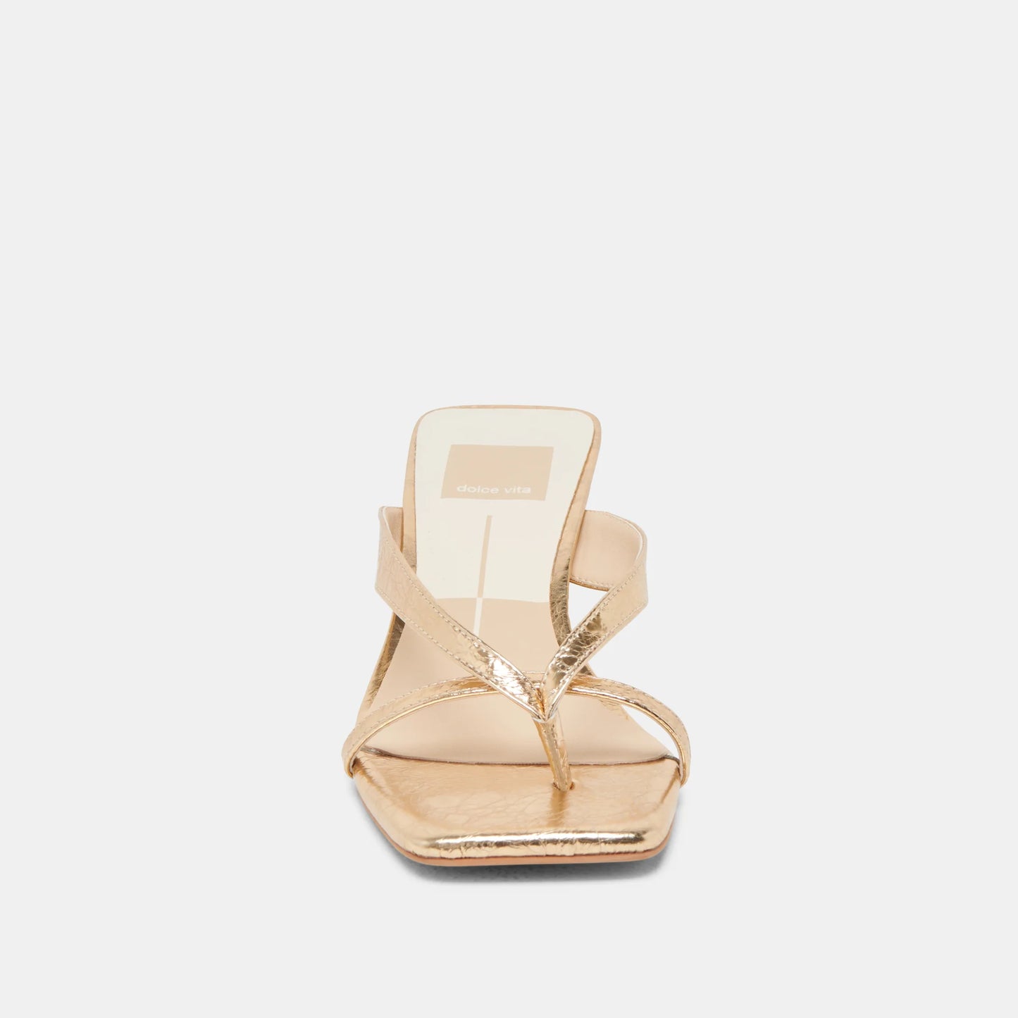 Brevel Heels - Gold Distressed Leather