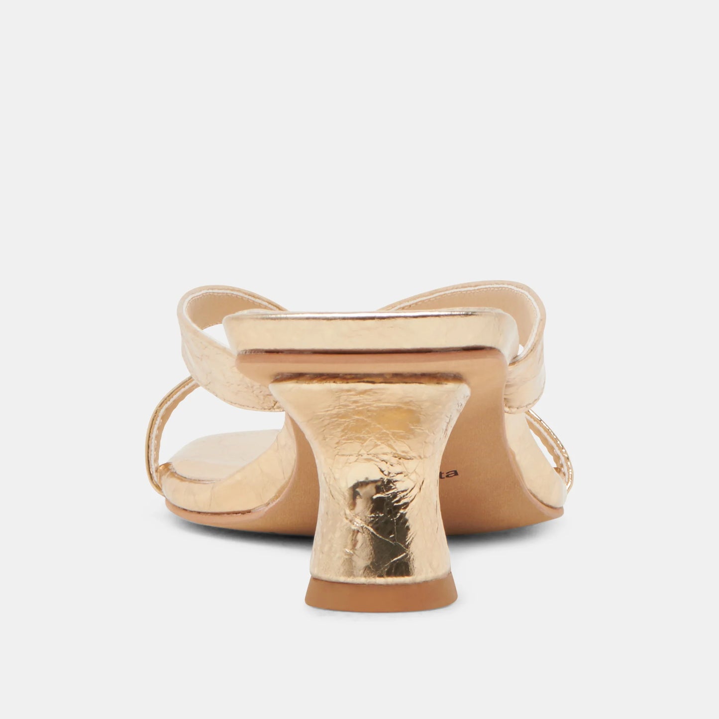 Brevel Heels - Gold Distressed Leather