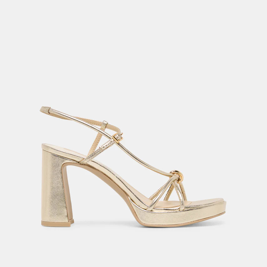 Odete Heels - Gold Leather