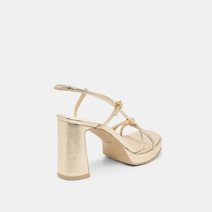 Odete Heels - Gold Leather