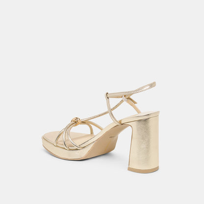 Odete Heels - Gold Leather