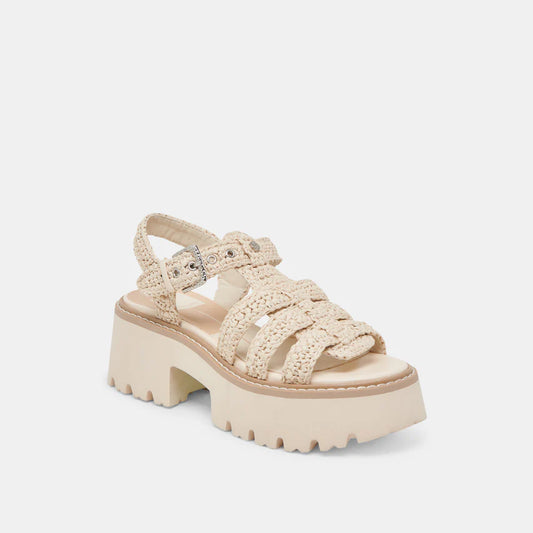 Dolce Vita Latice Fisherman Sandals - Oatmeal Knit