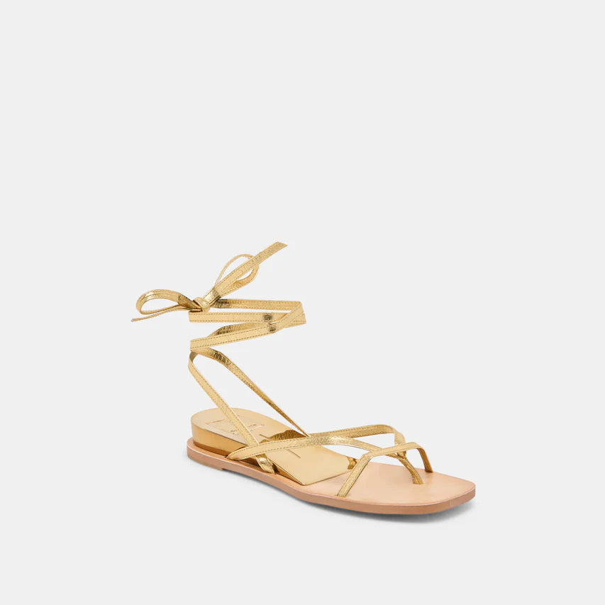 Dolce Vita Rudie Sandals - Dark Gold Metallic Leather