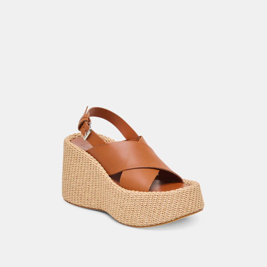 Dolce Vita Skylar Wedges - Brown Leather