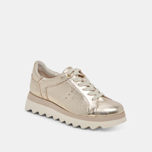 Dolce Vita Jorgie Sneakers - Platinum Metallic Leather