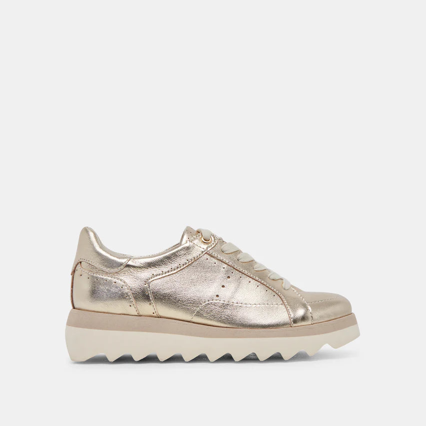 Dolce Vita Jorgie Sneakers - Platinum Metallic Leather