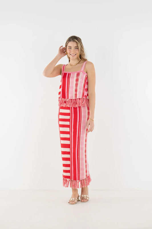 Capri Knit Skirt - Peach Jubilee