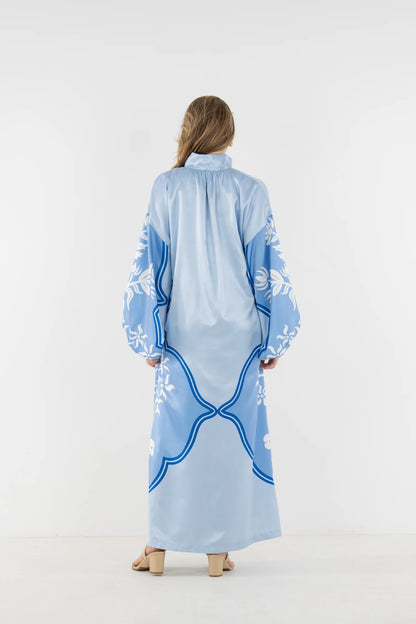 Fiona Dress - Dutch Tile