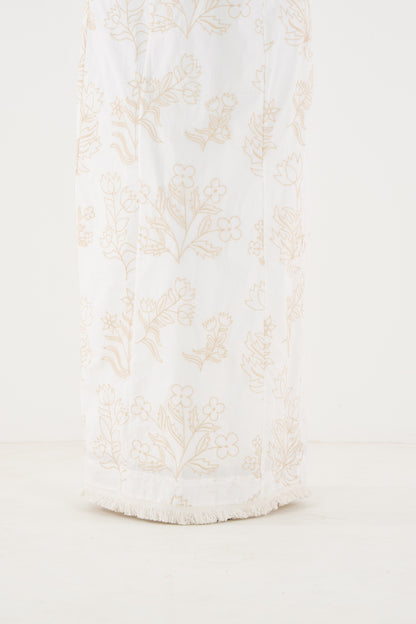 Hepburn Dress - Blanc Petals