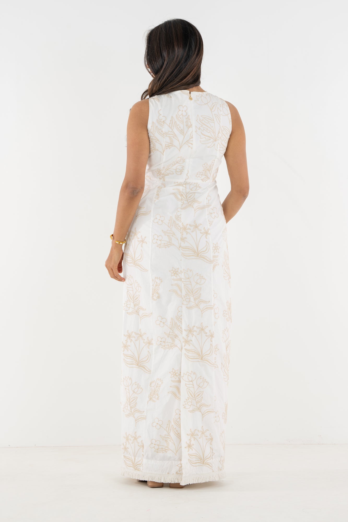 Hepburn Dress - Blanc Petals
