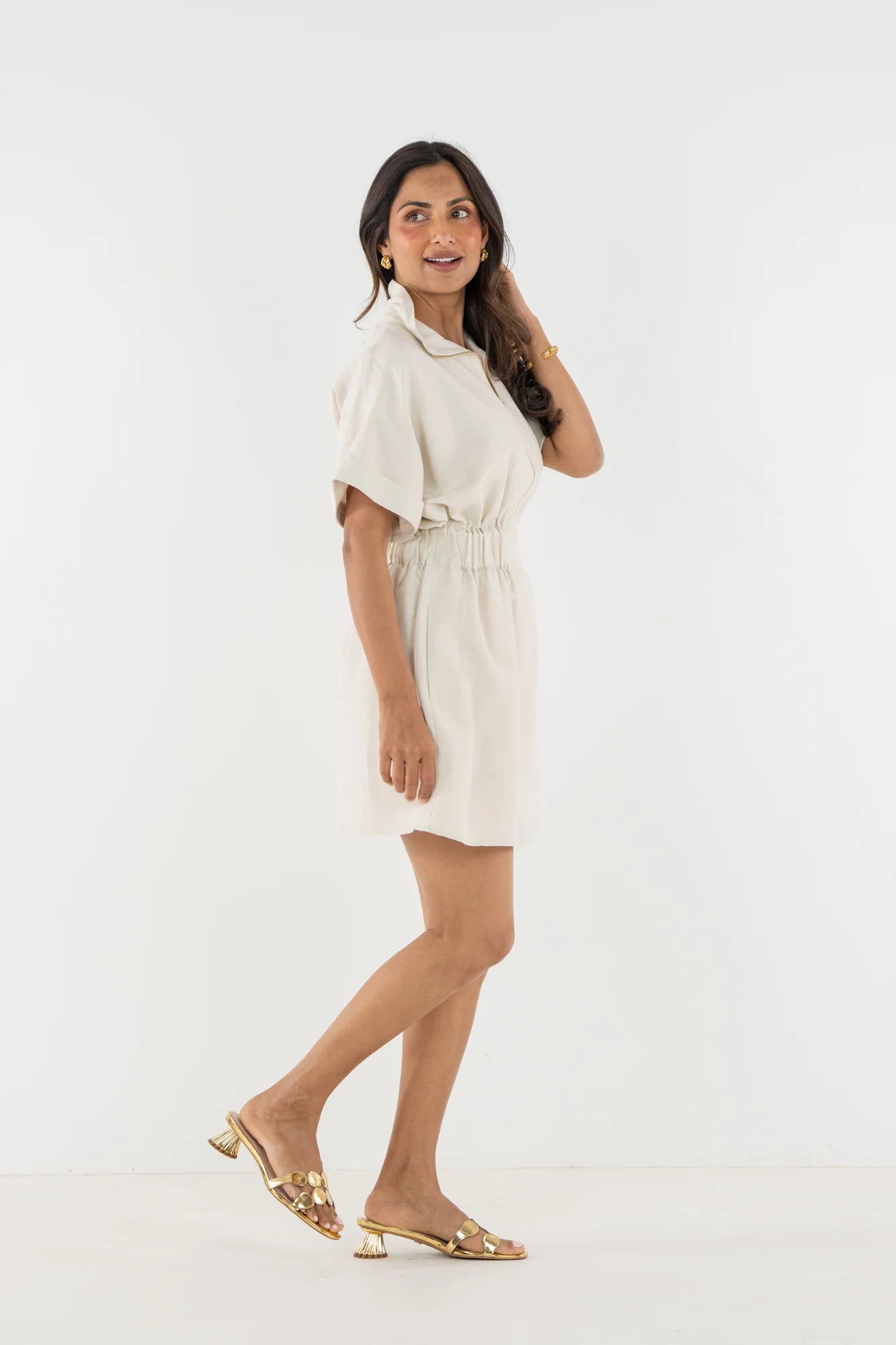Pullover Dress - Sandshell Linen
