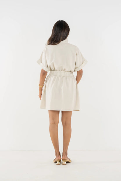 Pullover Dress - Sandshell Linen