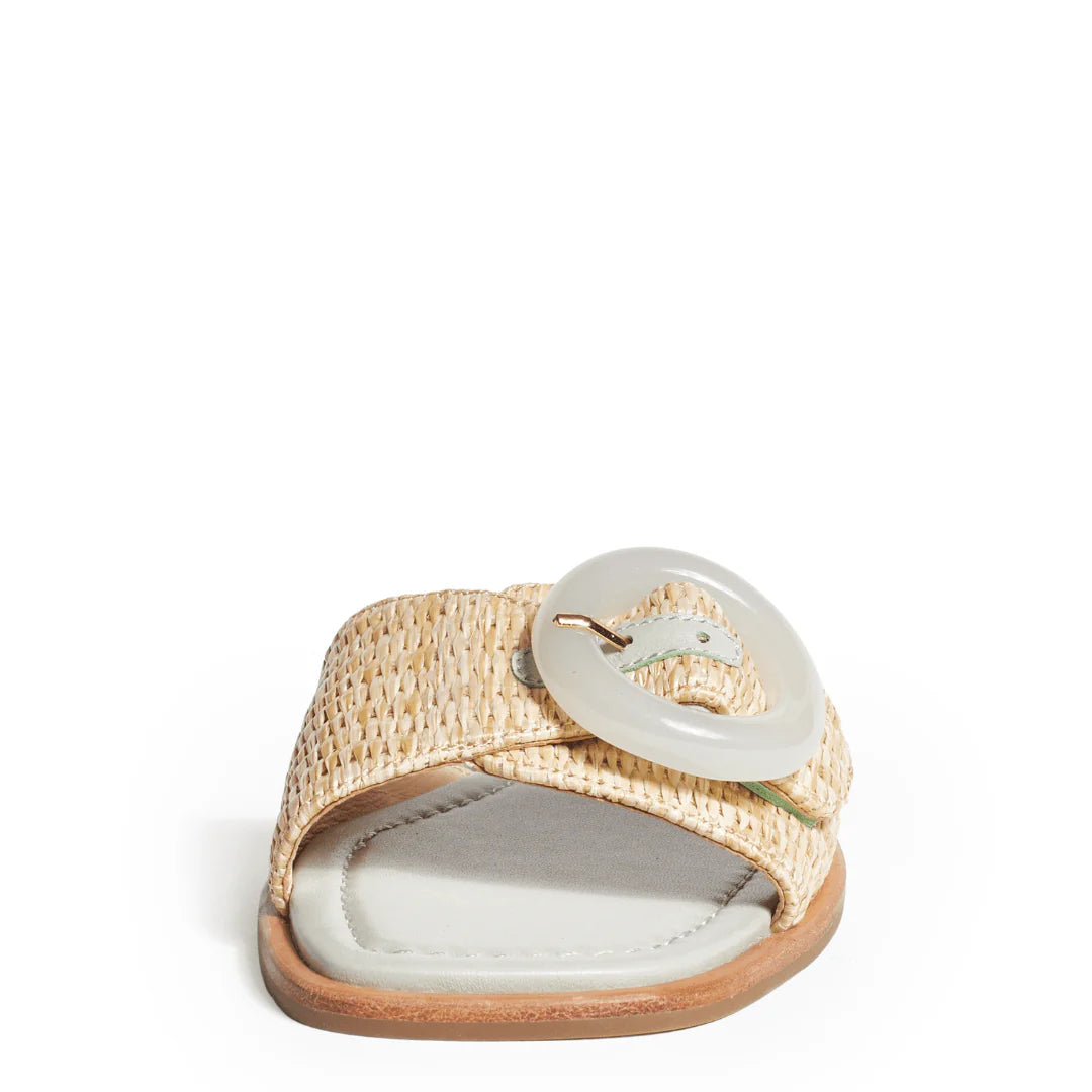 Diane Flat Slide Sandal - Light Blue