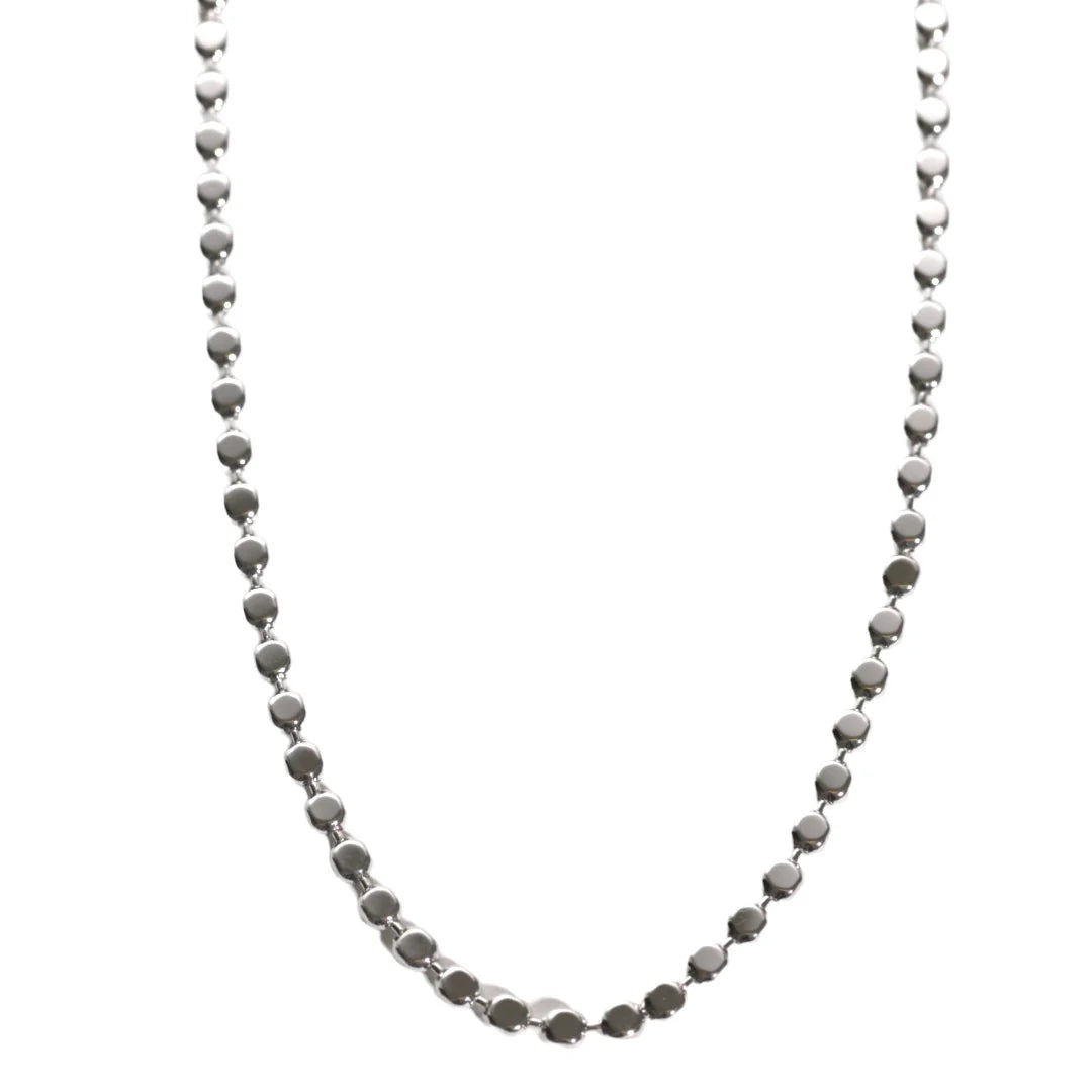 Allison Avery Disc Chain Necklace - Silver