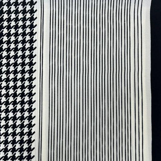 Monochrome & Stripes Scarf - Black