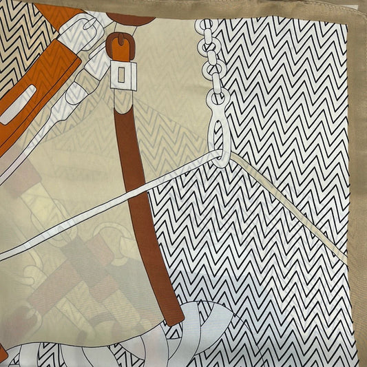 Equestrian Edge Scarf - Beige