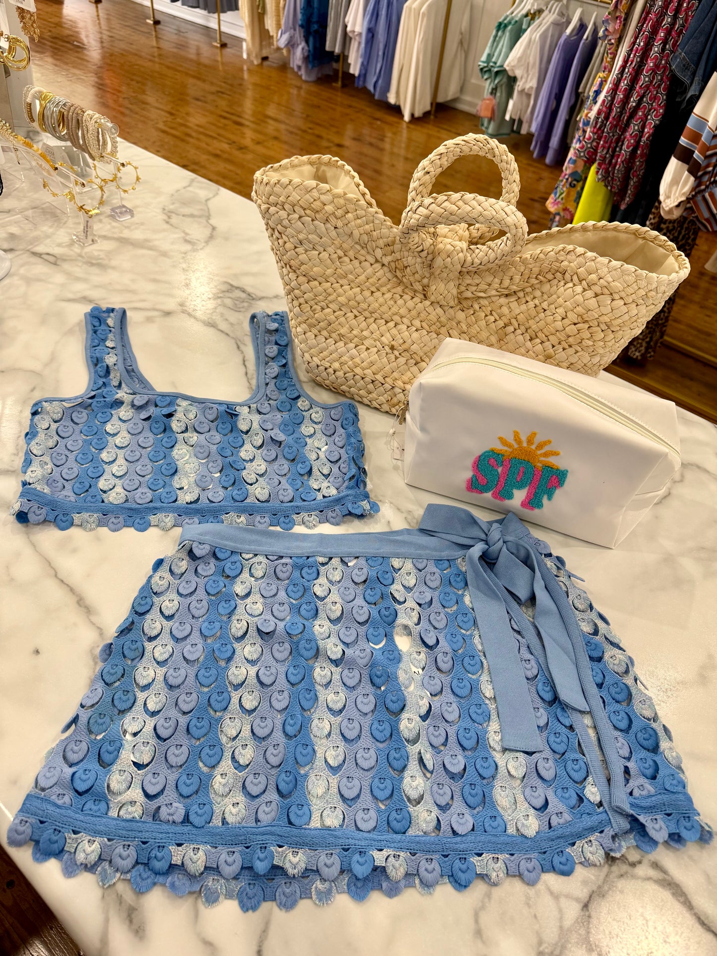 Ocean Lace Tank - Blue Multi