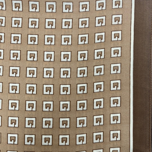 Geometric Pattern Scarf - Camel