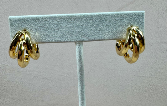 Honey Drizzle Hoop Earrings