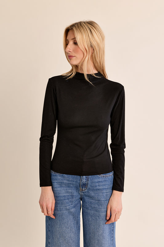 Everyday Knitted Long Sleeve Sweater - Black