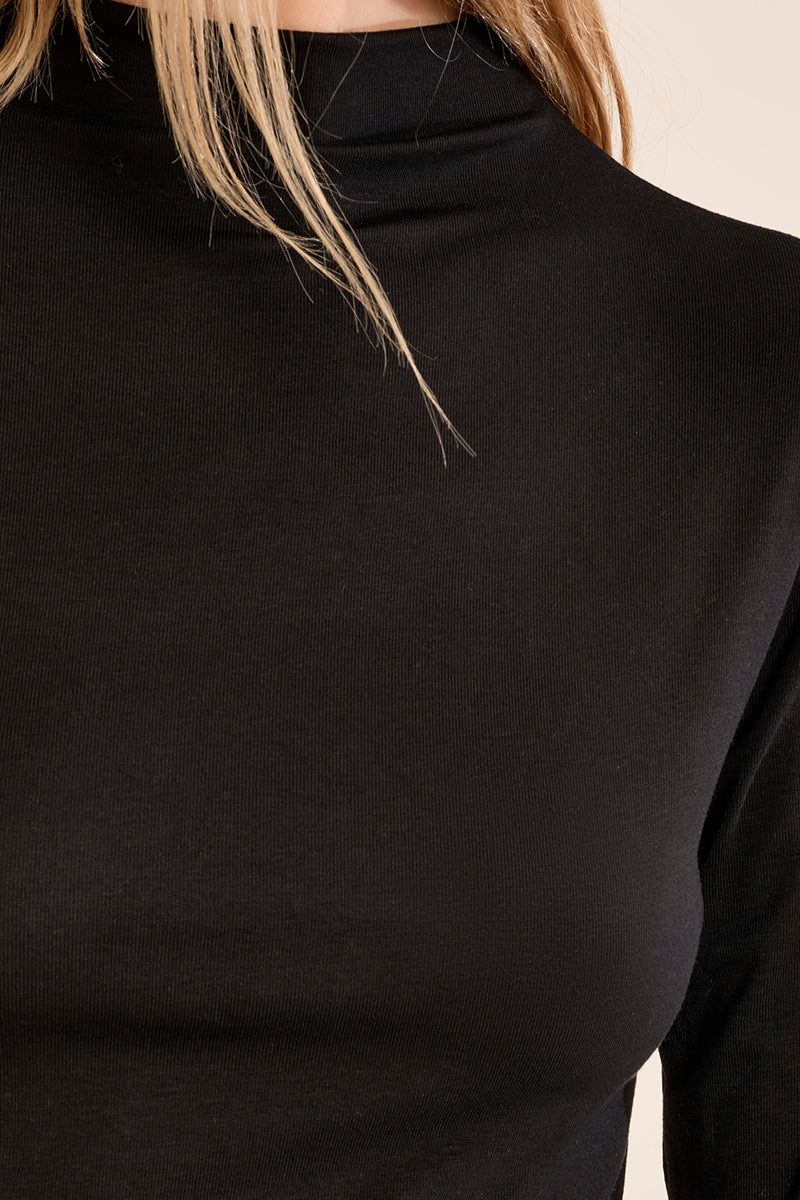 Everyday Knitted Long Sleeve Sweater - Black