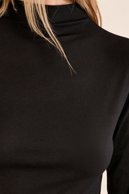 Everyday Knitted Long Sleeve Sweater - Black