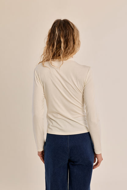 Everyday Knitted Long Sleeve Sweater - Off White