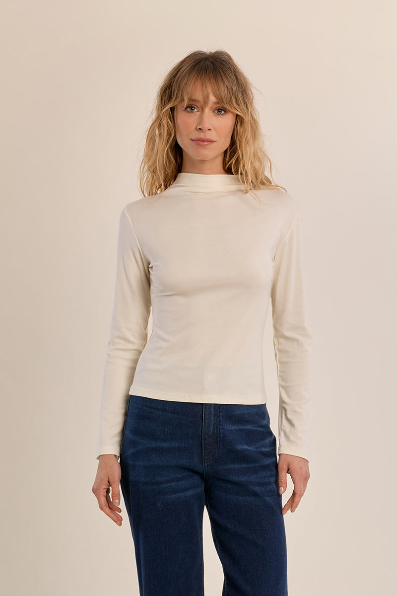 Everyday Knitted Long Sleeve Sweater - Off White