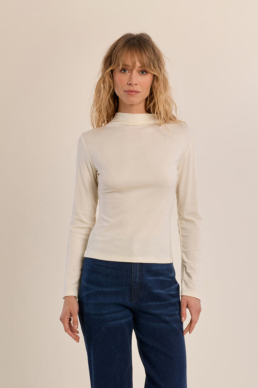 Everyday Knitted Long Sleeve Sweater - Off White