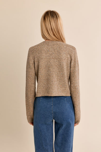 Hadley Confetti Cardigan - Camel
