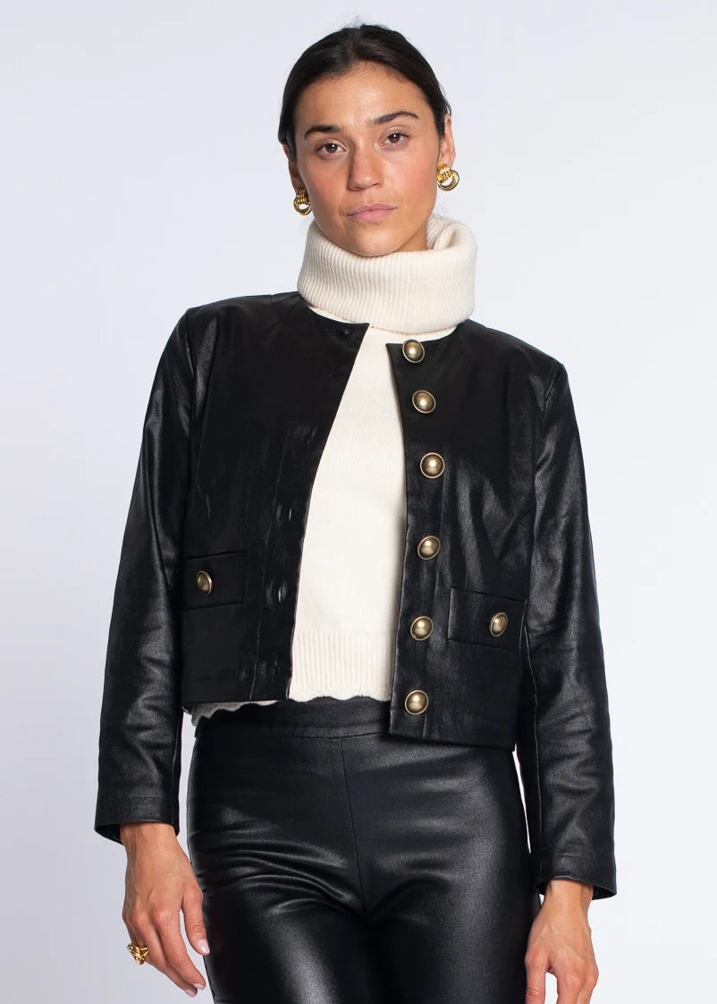 Remy Jacket - Black Metallic Denim