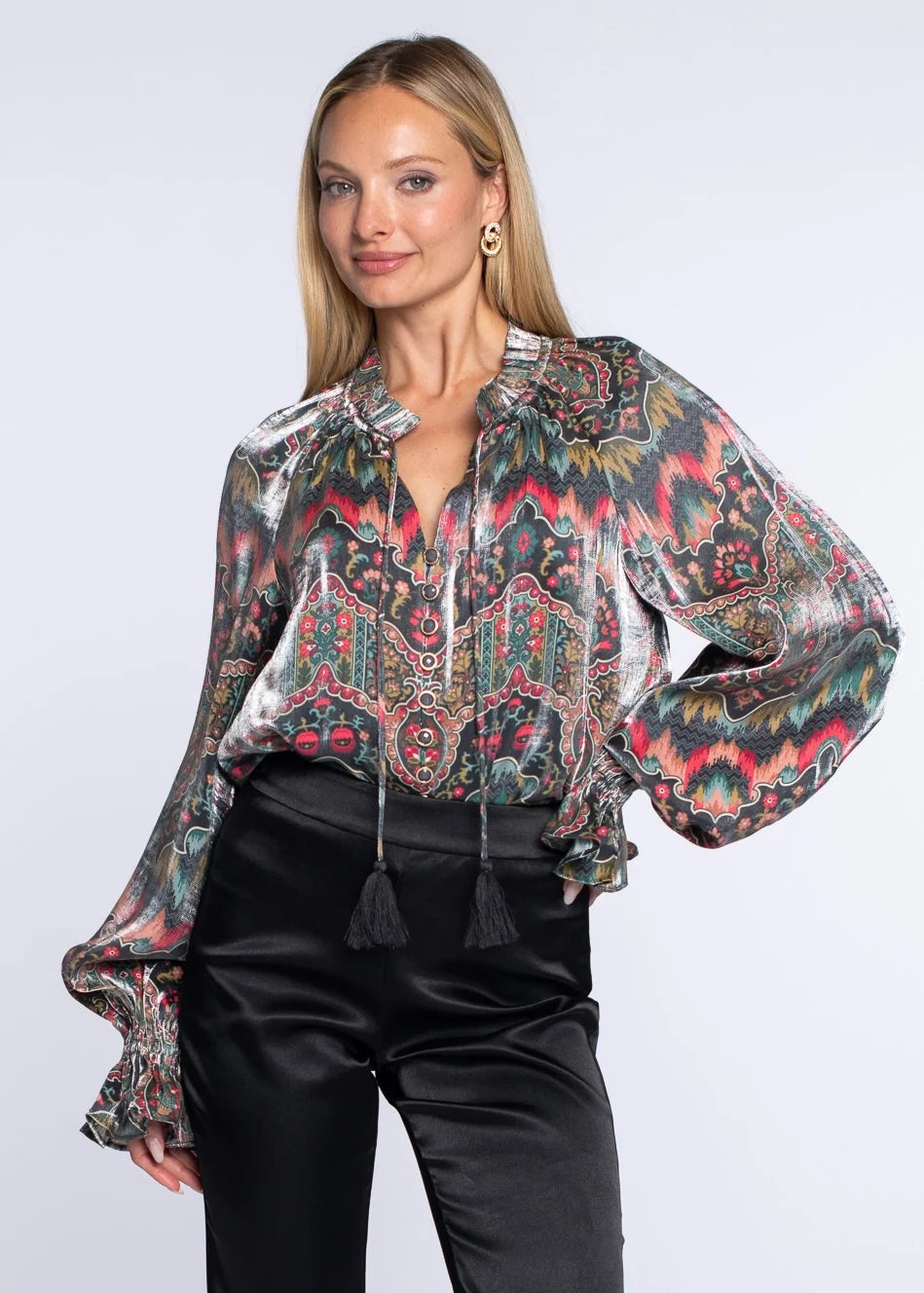 Long Sleeve Kit Top - Bargello