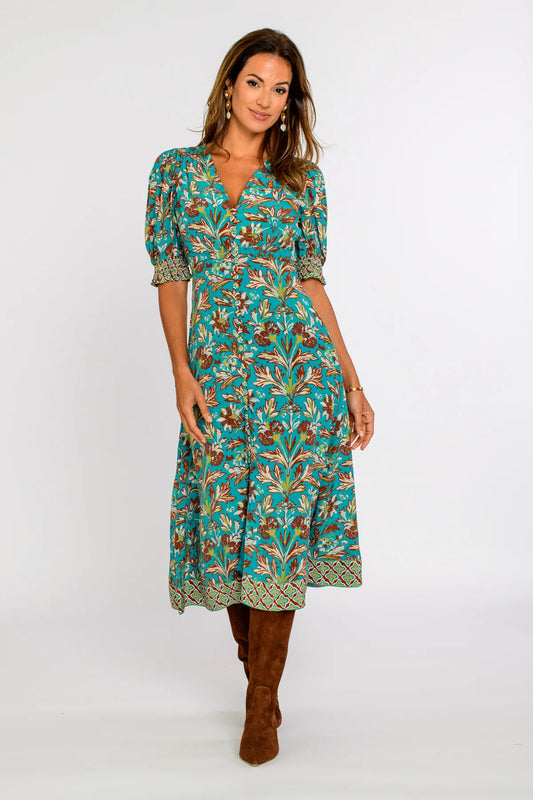 Reese Dress - Grandeur Turquoise