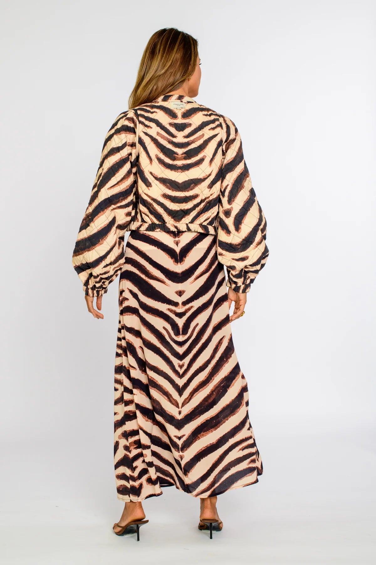 Reversible Frankie Bomber - Wallflower Brown/Zebra