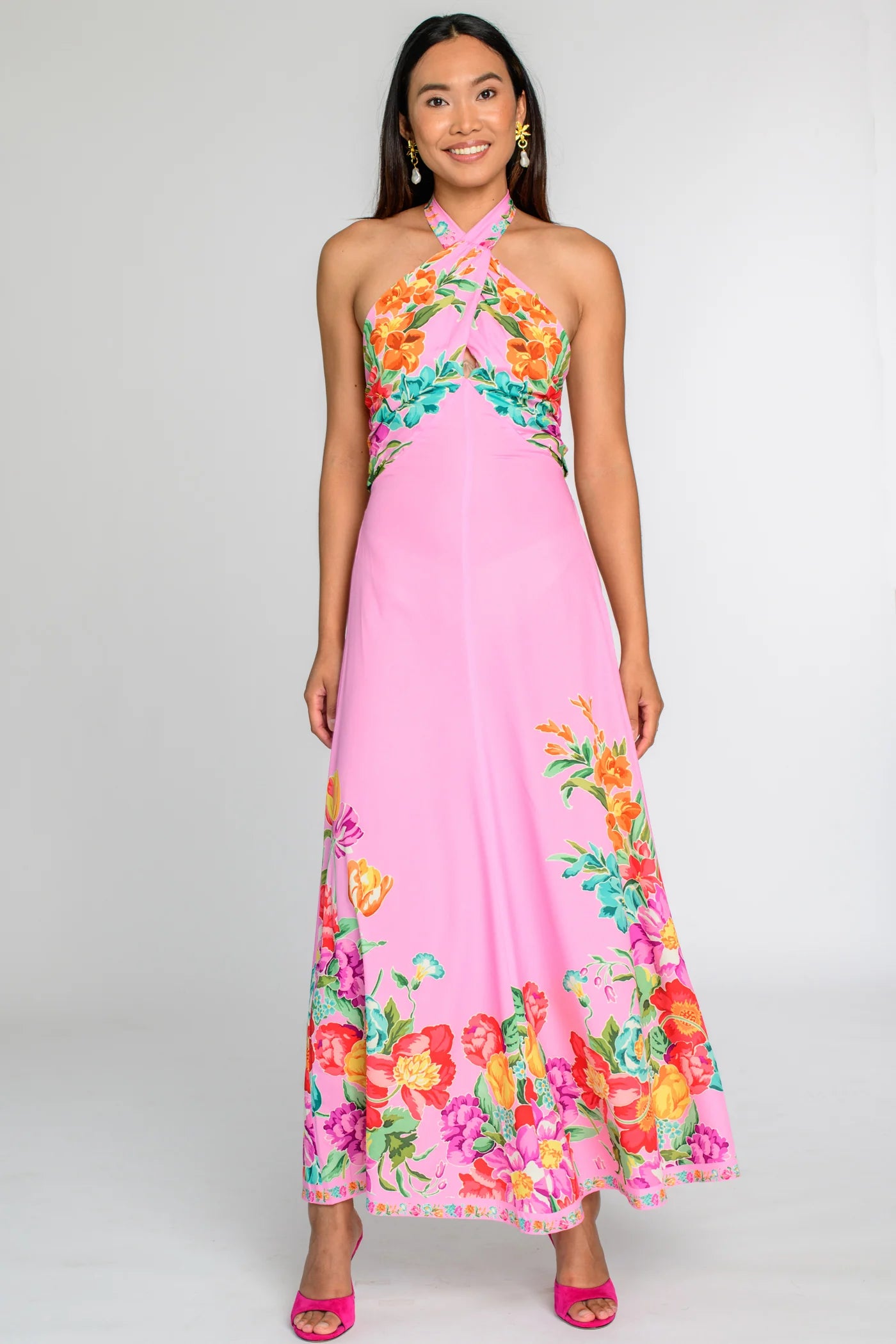 Aubrey Dress - Tulip Tapestry (Cotton Candy)