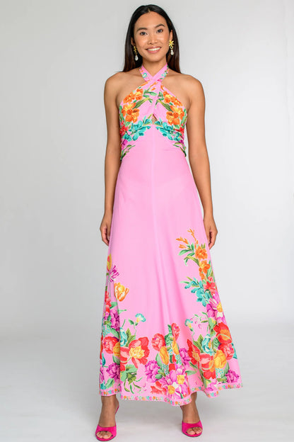 Aubrey Dress - Tulip Tapestry (Cotton Candy)