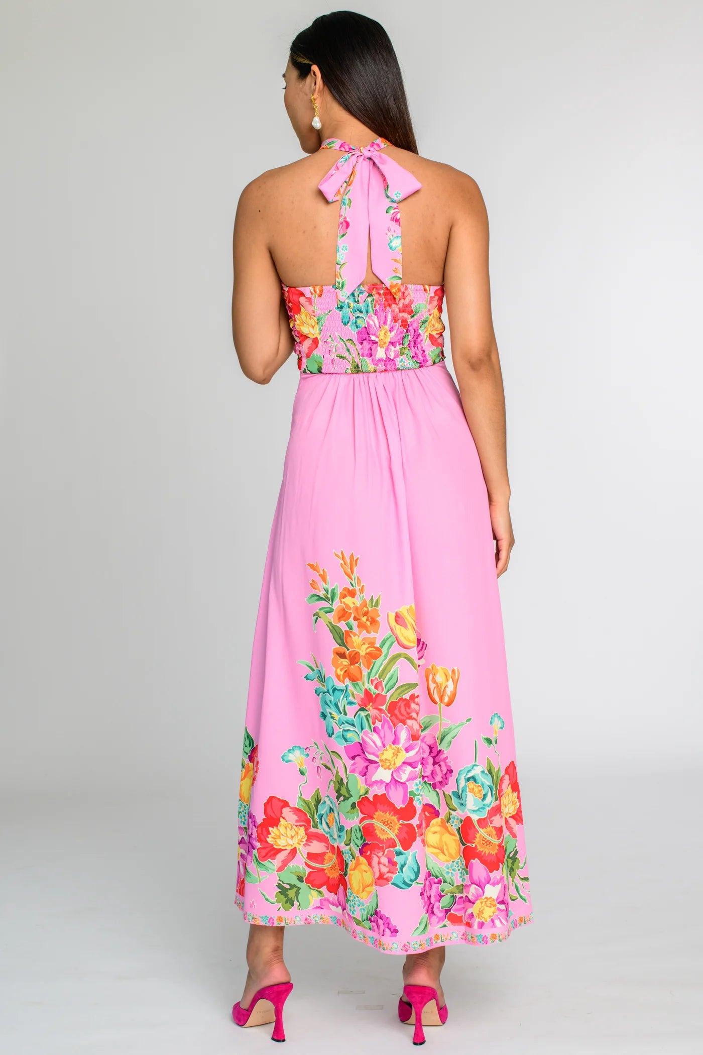 Aubrey Dress - Tulip Tapestry (Cotton Candy)
