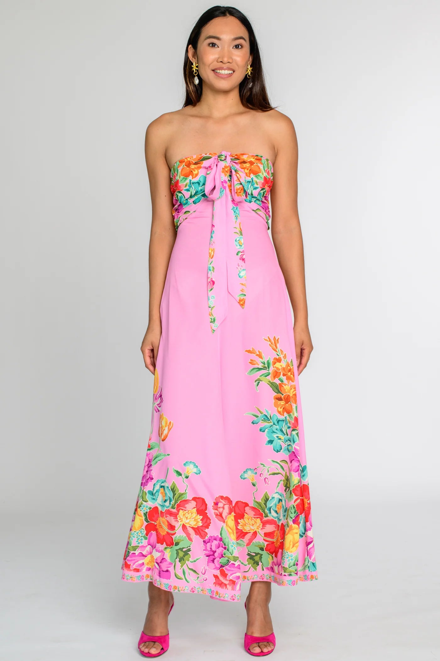 Aubrey Dress - Tulip Tapestry (Cotton Candy)