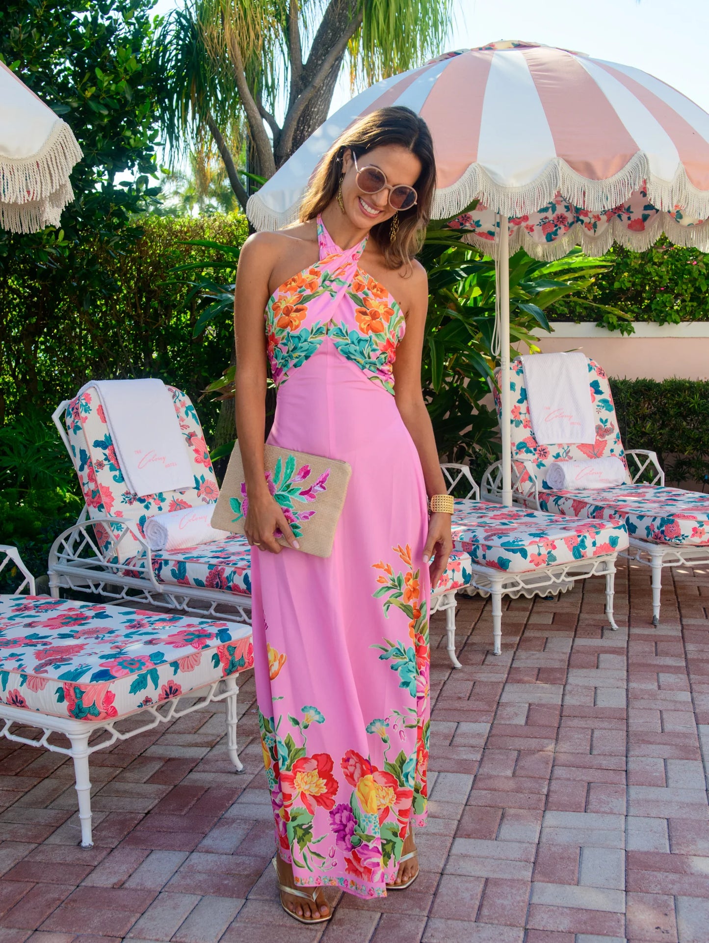 Aubrey Dress - Tulip Tapestry (Cotton Candy)