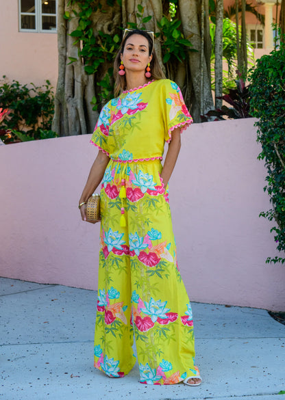 Presley Pants - Tropical Bamboo
