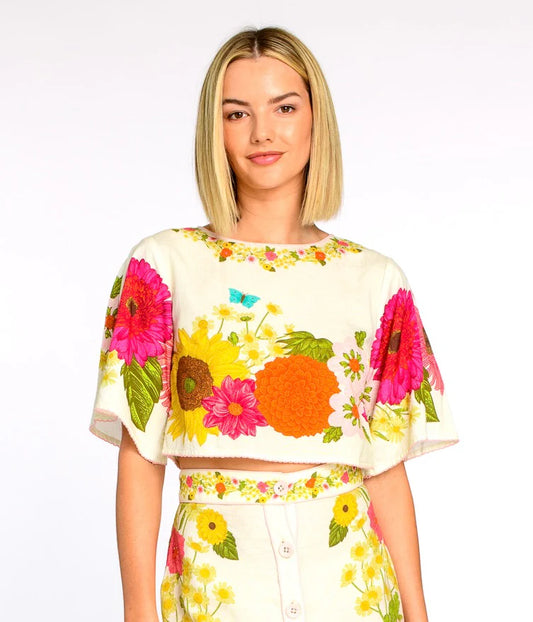 Paloma Top - Wildflower Ivory