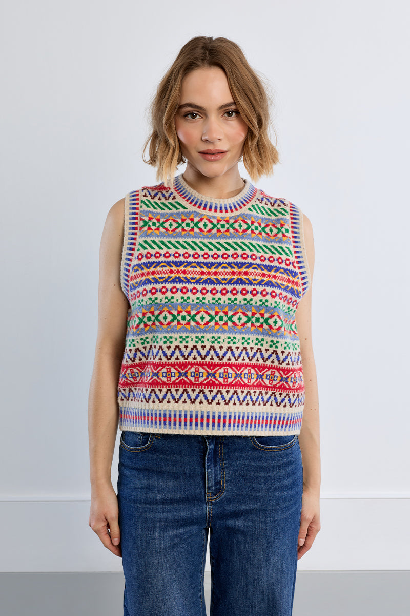 Alpine Sleeveless Sweater - Off White