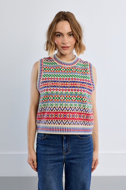 Alpine Sleeveless Sweater - Off White
