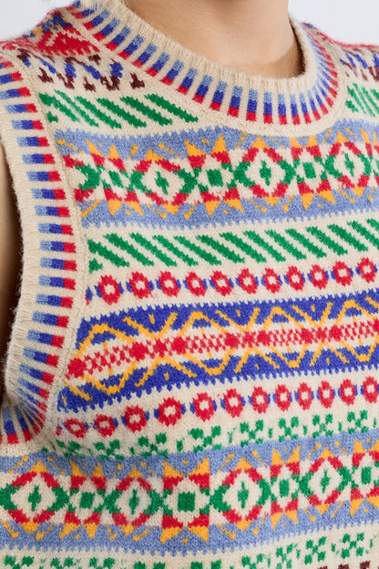Alpine Sleeveless Sweater - Off White