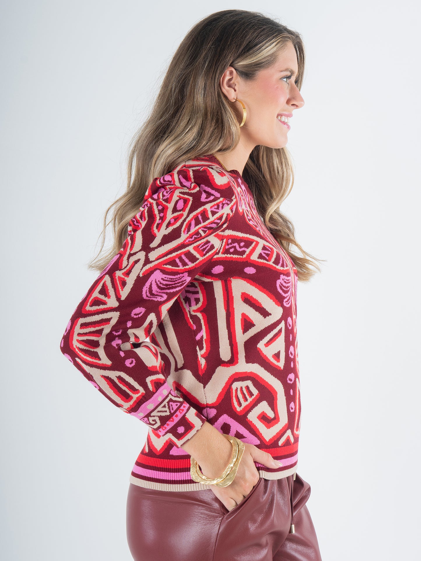 Emily McCarthy Julia Sweater - Tribal Palm