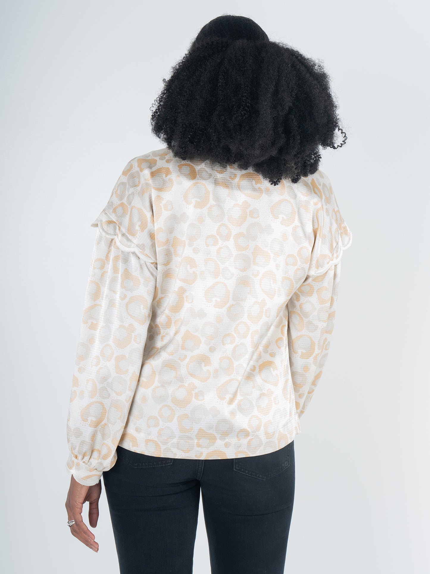 Emily McCarthy Orchid Top - Neutral Freckle Spot Cheetah